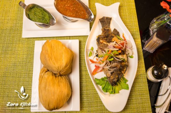 Ga Kenke With Grilled Tilapia And Pepper