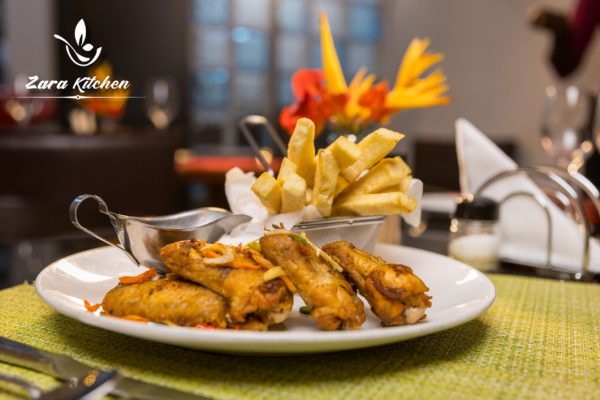 Chicken Wings And Yam Chips